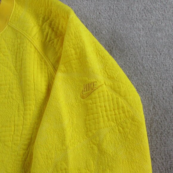 Nike Sweatshirt Mens XL Yellow Tech Pack Therma Fit ADV Textured Pullover NWT - Picture 3 of 12